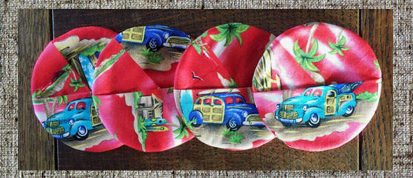 Hawaiian slip on coasters