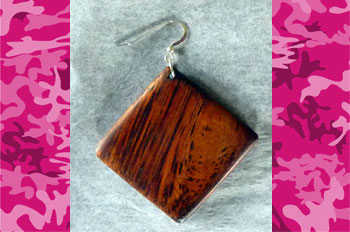 koa wood earrings