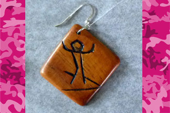 koa wood earrings