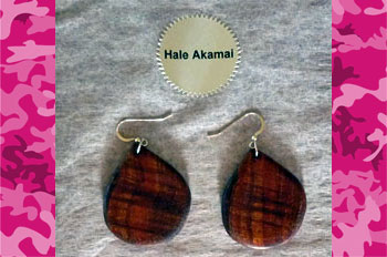 koa wood earrings