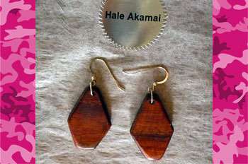 koa wood earrings