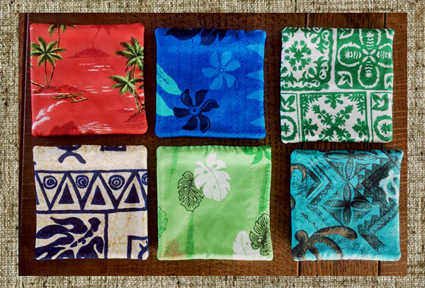 HAWAIIAN ALOHA PRINT COASTERS