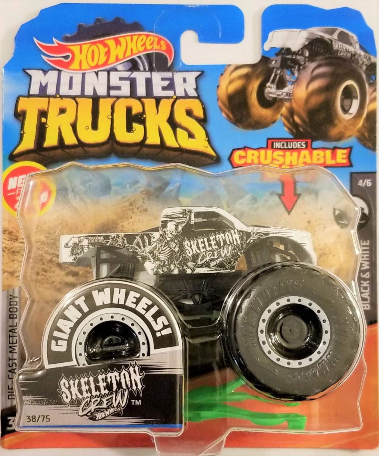 hot wheels monster truck skeleton crew