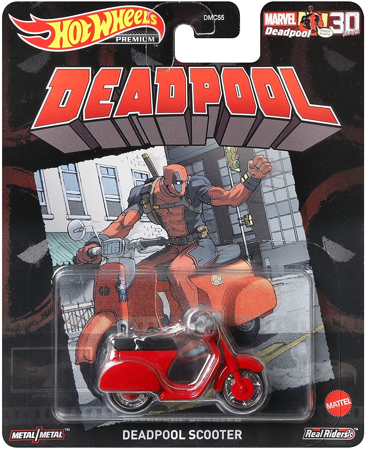 hotwheels RLC MALVEL Deadpool & 通常版 セット Hot Wheels: DEADPOOL & Scooter - SDCC 2021 Exclusive - 30th