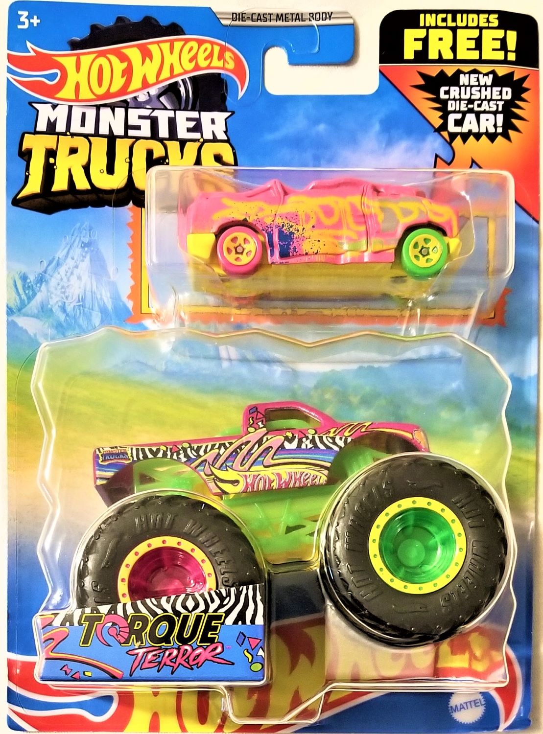 Hot Wheels - Monster Trucks Torque Terror And Crushed Van Blind Sided ...