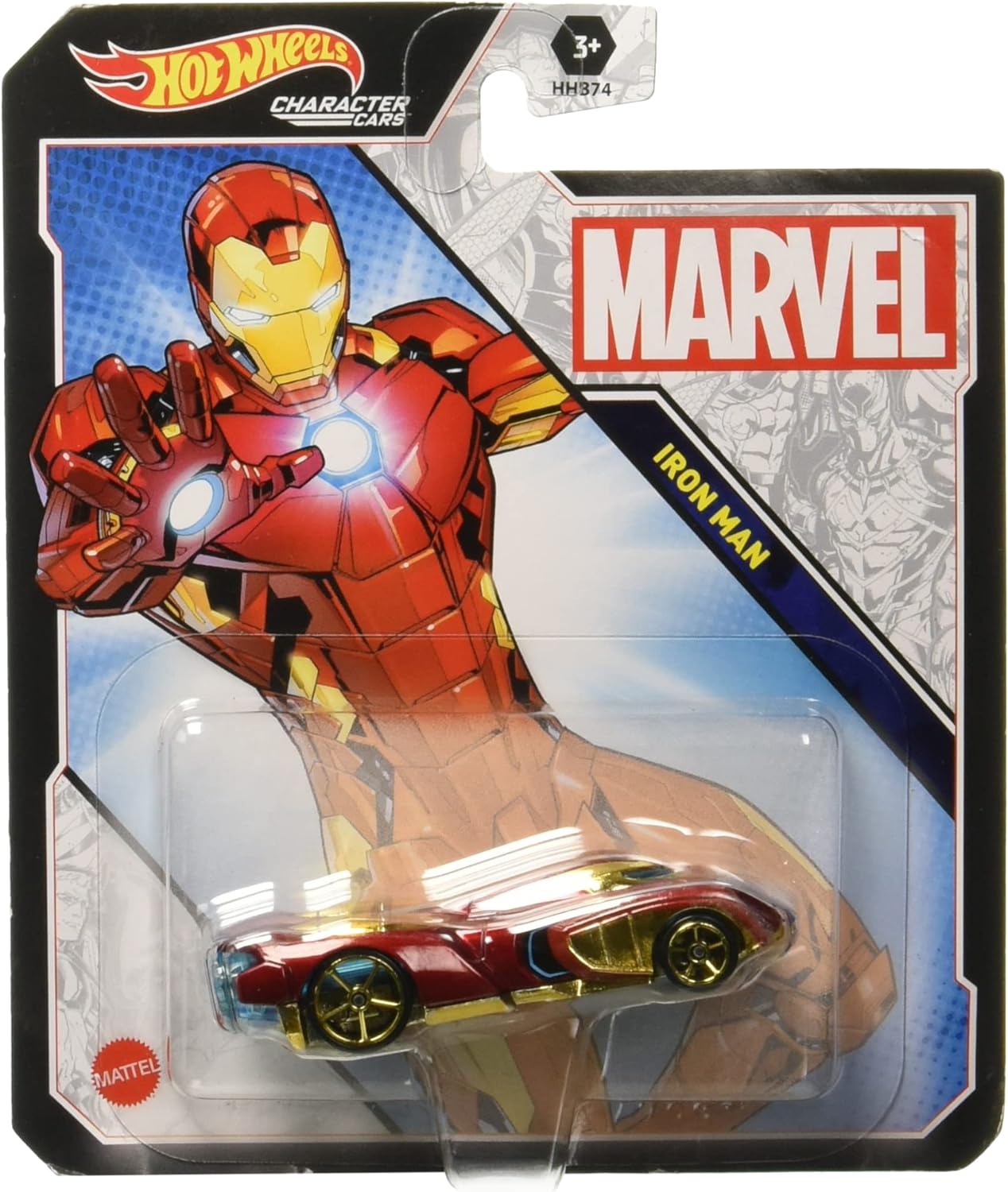 Hot Wheels Character Cars Marvel Iron Man (BBHHB94)