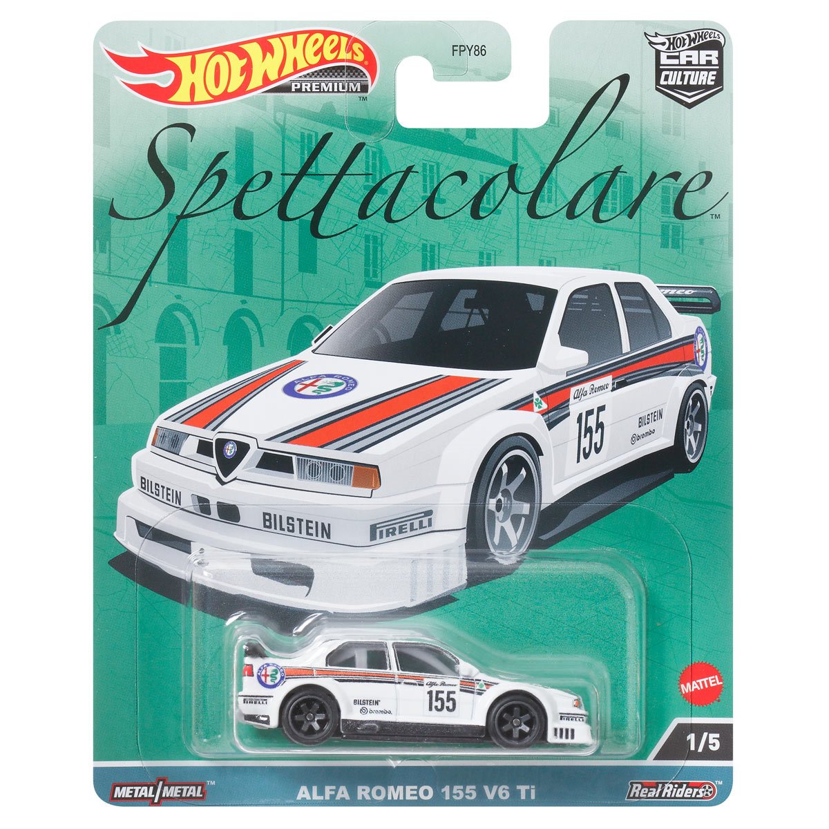Hot Wheels Premium - 2023 Spettacolare 1/5 Alfa Romeo 155 V6 Ti