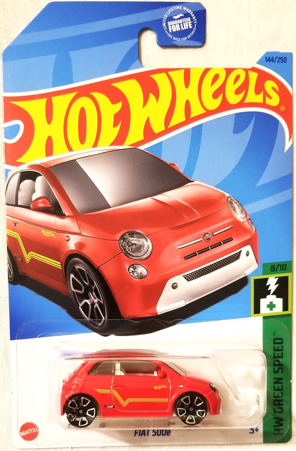 Hot Wheels - 2023 HW Green Speed 8/10 Fiat 500e 144/250