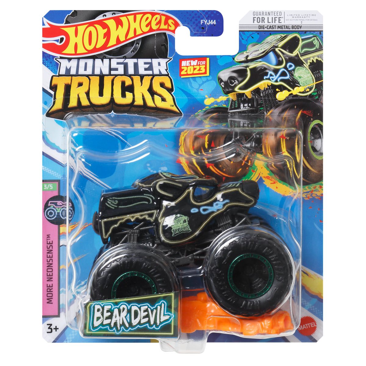 Hot Wheels - Monster Trucks More Neonsense 3/5 Bear Devil
