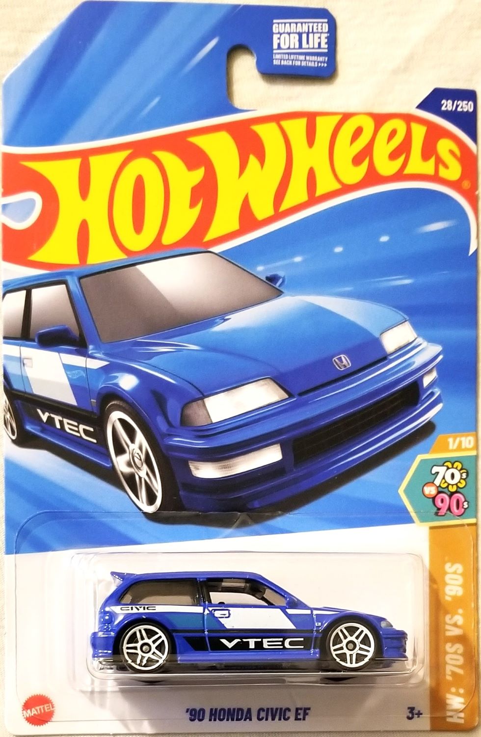 Hot Wheels ホットウィール Honda Civic EF 2個 Hot Wheels - 2025 HW: '70s vs. '90s 1/10 '90 Honda Civic EF