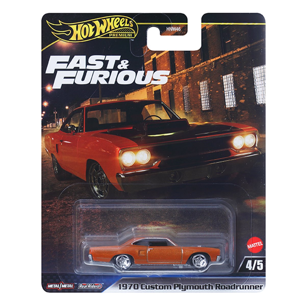 【希少】FAST&FURIOUS PLYMOUTH ROAD RUNNER Hot Wheels Premium -Fast & Furious 4/5 1970 Custom Plymouth