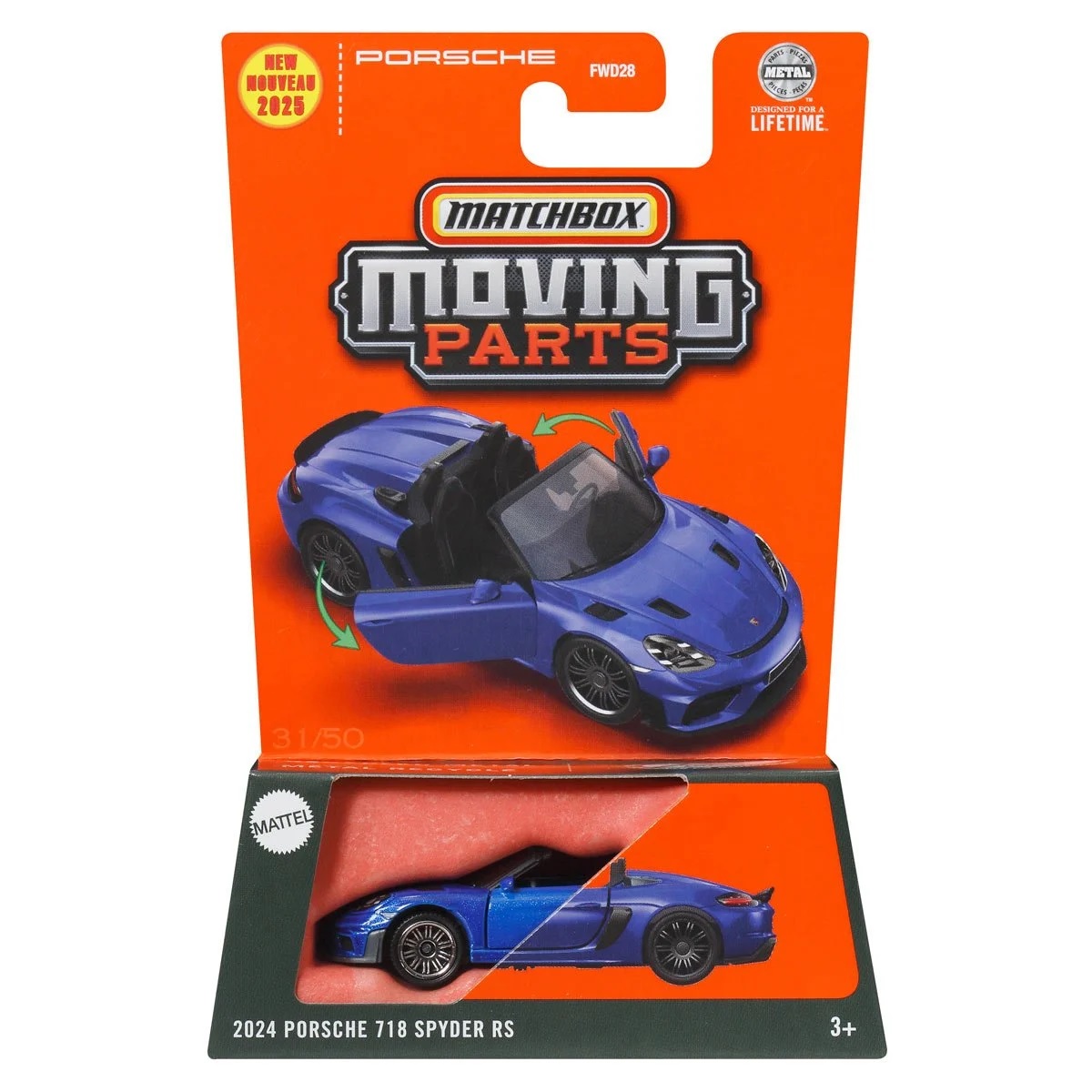 Matchbox - 2025 Moving Parts 31/50 2024 Porsche 718 Spyder RS