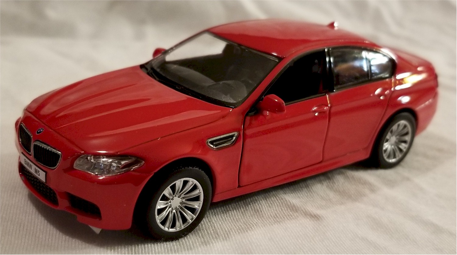 Approx 2.5 inches RMZ City BMW M5 Red Diecast Car Scale 1//64