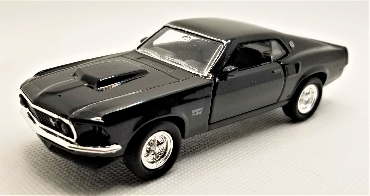1/18 Welly 1969 Ford Mustang Boss 302 (Blue) Diecast Car