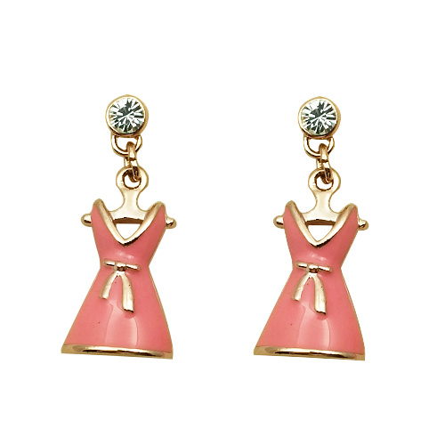 earrings for rose gold dress Pink Multi Stone Drop Earrings - All Jewelry