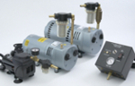 Electric vacuum pumps for veenering and laminating